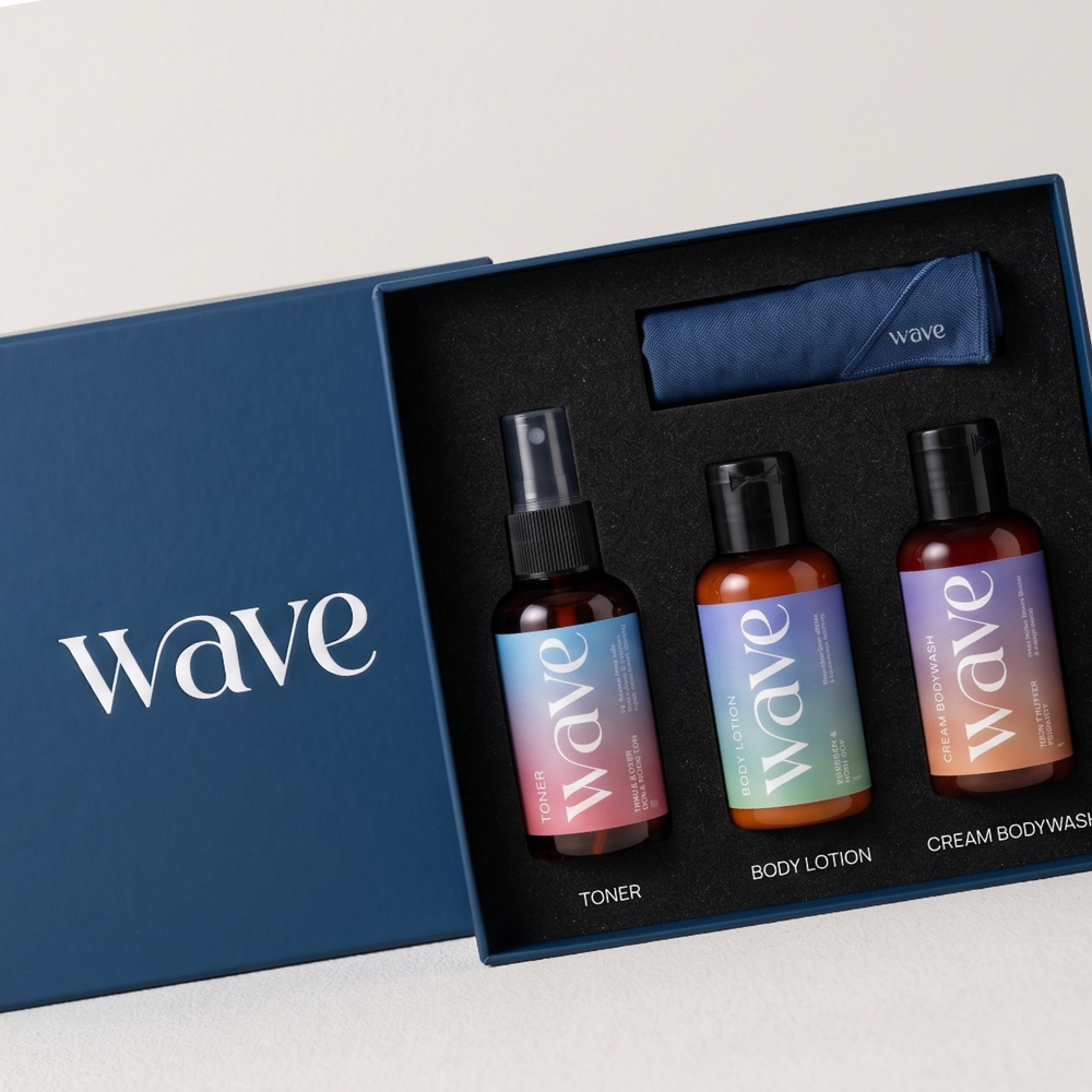 Wave mini ritual kit in a blue gift box